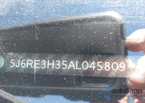 2010 Honda Cr-V Lx z USA, uszkodzony, nr VIN 5J6RE3H35AL045809